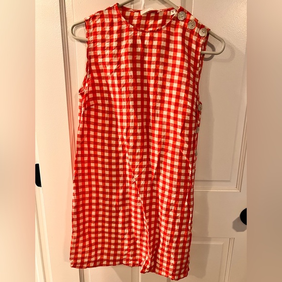 Doen Red and White Gingham Dress - Picture 1 of 4